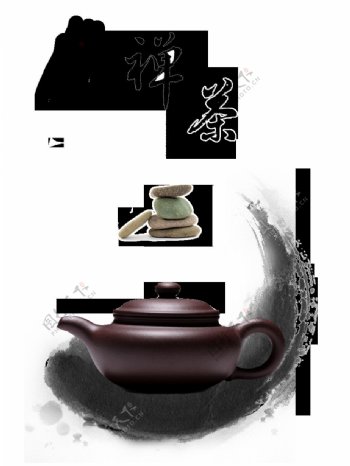 文化底蕴深色茶壶产品实物