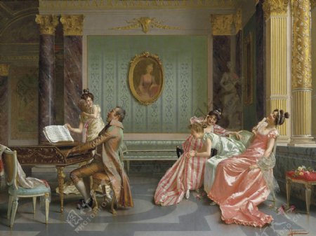 欧洲宫廷油画