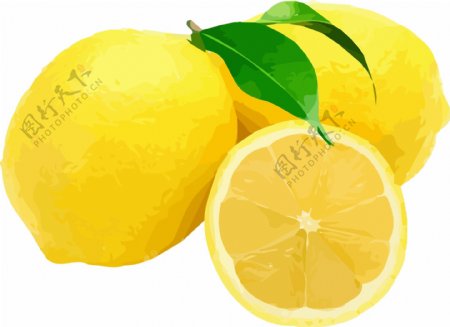 插画手绘黄色柠檬矢量元素水果素材矢量图案