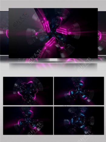 紫光星际隧道视频素材