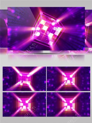 紫光能量方块动态视频素材