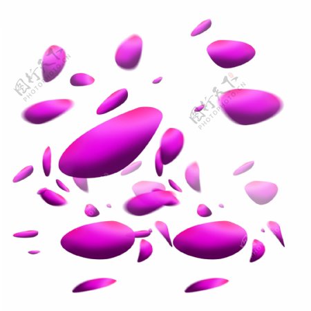 飘落散落的紫色花瓣素材