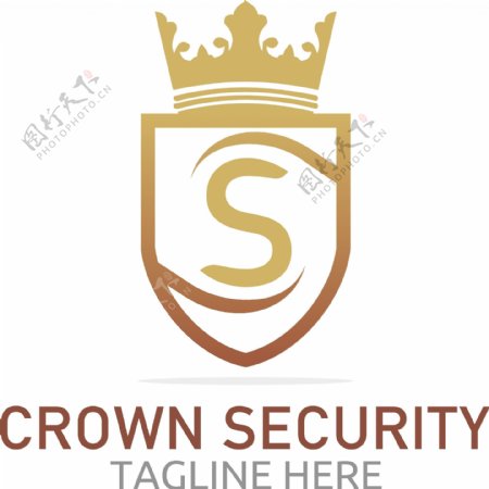 皇冠安全标志logo模板