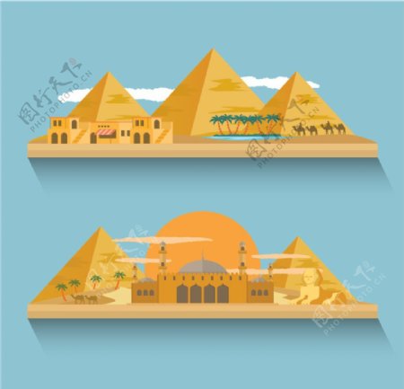 卡通埃及场景