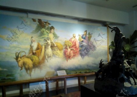 广州美术馆五羊传说油画