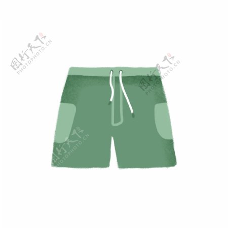 绿色短裤运动裤衣服元素