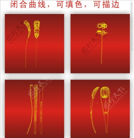 鸟兽图腾青花传统纹样