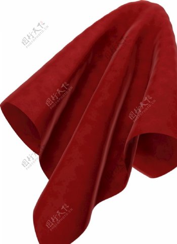 红色绸缎PNG素材