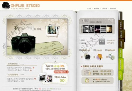 韩国摄影馆网站模板2PSD