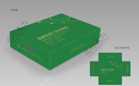 绿色礼盒包装
