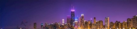 芝加哥夜景远眺