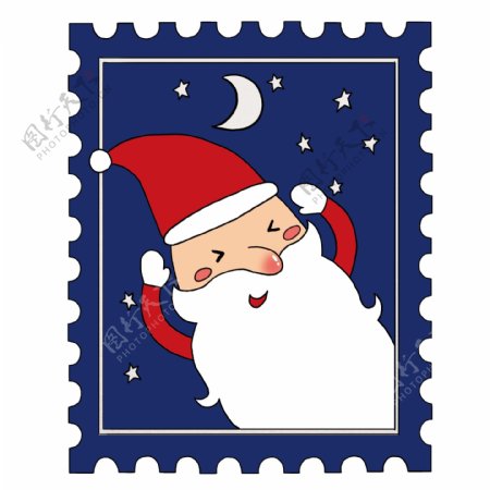 卡通圣诞老人邮票