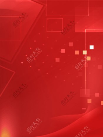红色科技简约光影背景模板