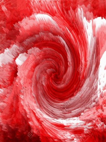 3d抽象漩涡大红色背景