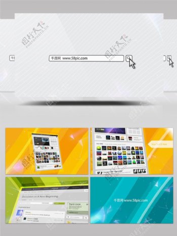 简洁平面设计页面宣传AE模板