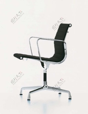 时尚金属支架黑色办公椅3d模型