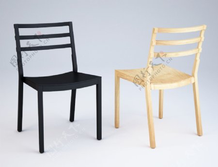木质简约椅子3d模型