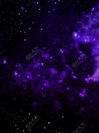 纯原创唯美梦幻紫色星空背景