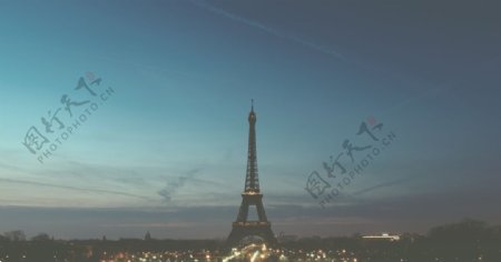 巴黎艾尔菲铁塔风景画