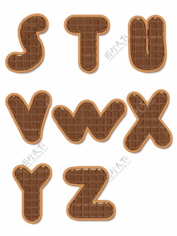 巧克力艺术字饼干英文字母26个字母甜品