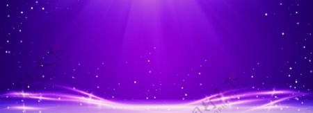 原创光线梦幻紫兰色舞台晚会背景图