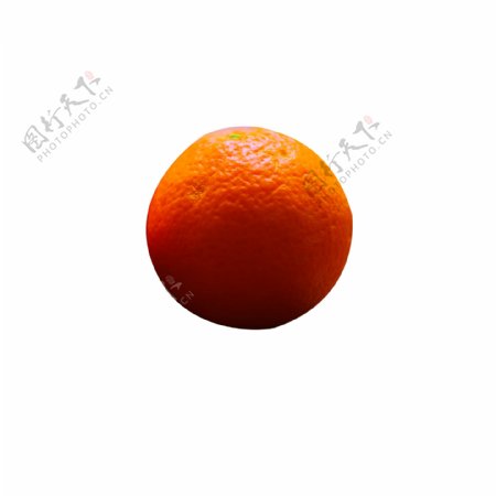 一个新鲜的小橙子