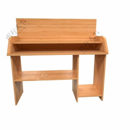 3D写实木质桌子