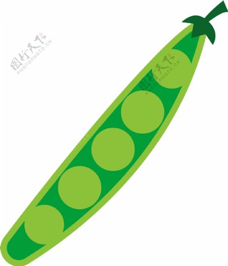 处暑夏季蔬果蔬菜豌豆图标