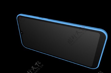 蓝色3d全面屏手机