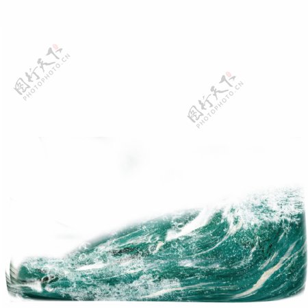 蓝色大海海涛波浪元素