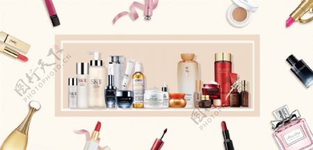 化妆品彩妆口红活动海报展板全球