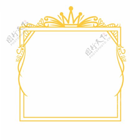 欧式王冠花纹装饰边框