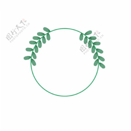 清明节绿色环形花环