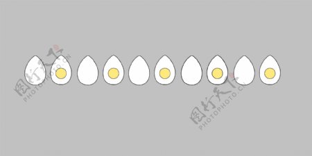 鸡蛋分割线装饰插画