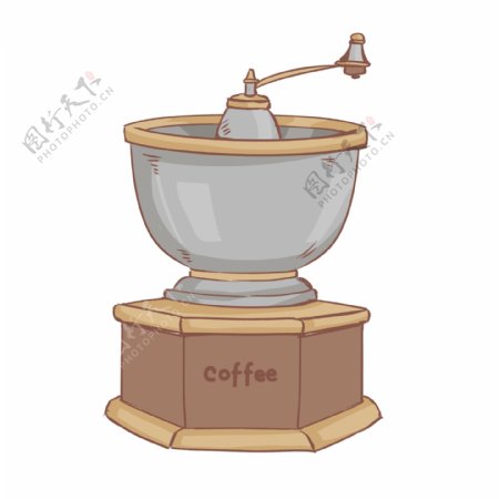 清新复古文艺风手摇式咖啡壶