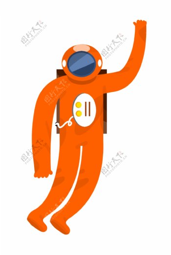 漂浮的宇航员插画