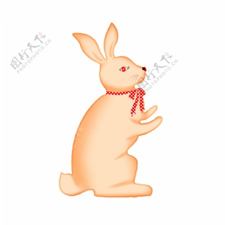 复活节卡通兔子蝴蝶结可爱