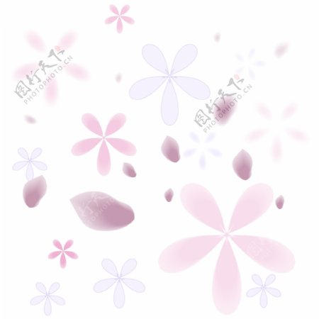 春天粉色系唯美漂浮花瓣花朵
