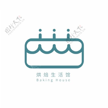 简约清新烘焙生活馆logo