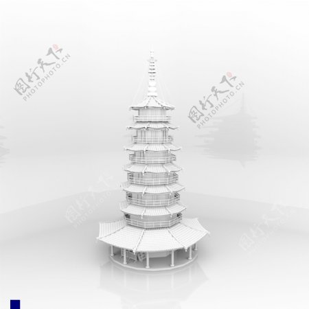 中国古典建筑八宝塔楼