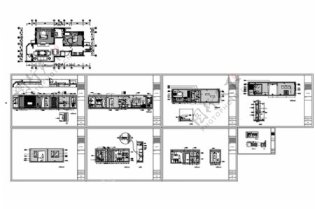 小户型装修设计CAD施工图