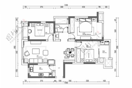 高层住宅CAD平面方案