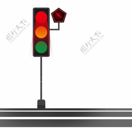 安全红绿灯交通元素