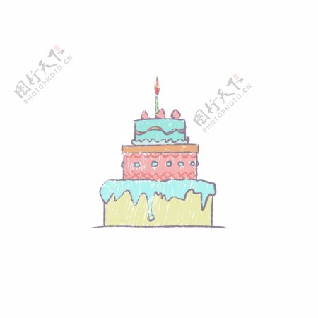 生日蛋糕生日素材蛋糕图标