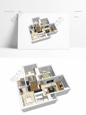 日式风格住宅草图模型