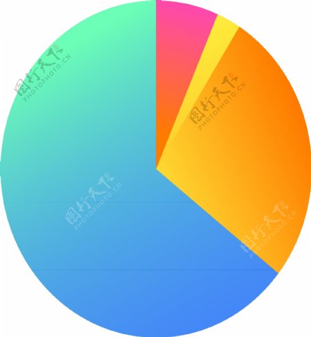 彩色炫光商业流程图免抠图