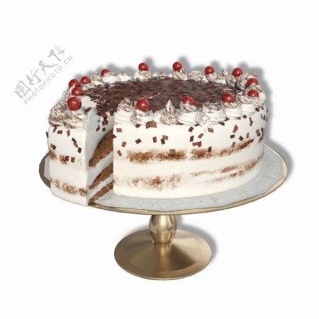 盘子里的生日蛋糕