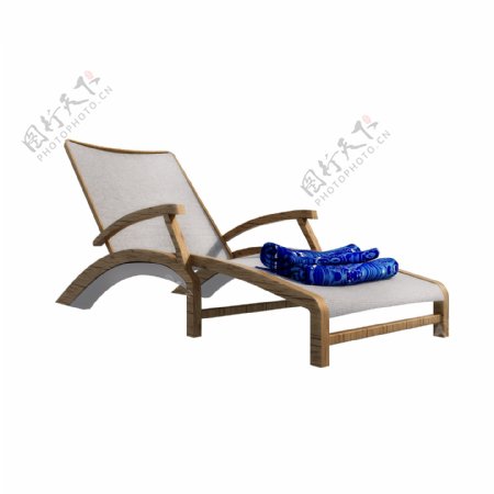 立体沙滩椅png图