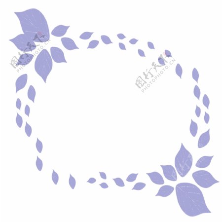 紫色漂浮花框插图