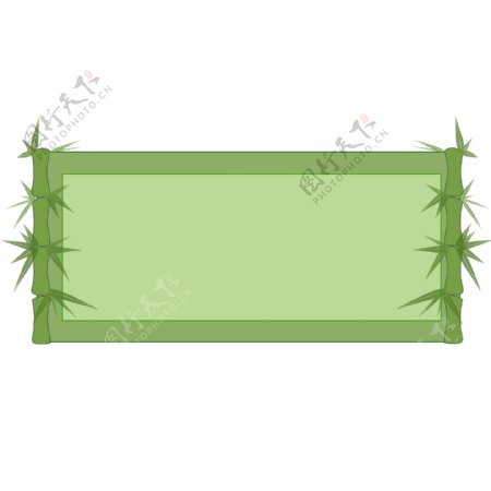 绿色长方形边框插图